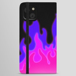 Bright Pink and Purple Flames! iPhone Wallet Case