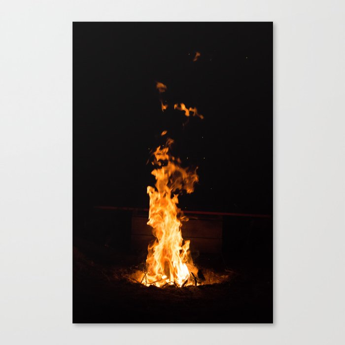 Warm Campfire photography Canvas Print