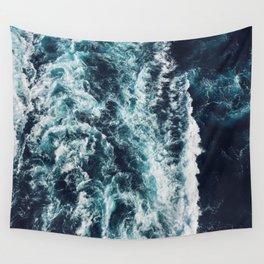 DARK BLUE OCEAN Wall Tapestry