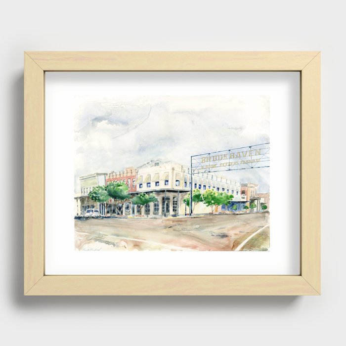 Downtown Brookhaven Recessed Framed Print