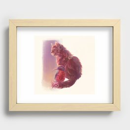 The King and The Cat Recessed Framed Print