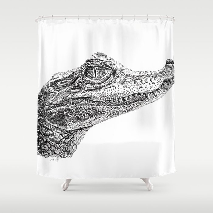 Baby Crocodile Shower Curtain