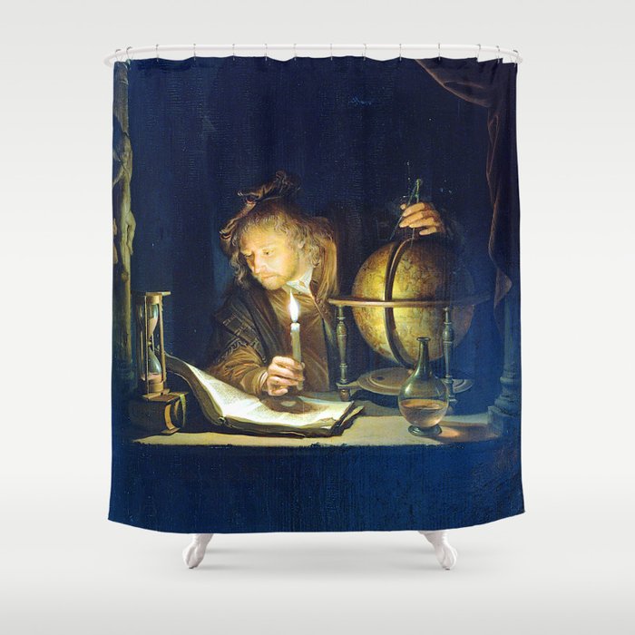 Gerrit Dou Astronomer by Candlelight Shower Curtain