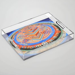 Kalachakra Mandala Three Dimensional Representation Tibetan Buddhist  Acrylic Tray