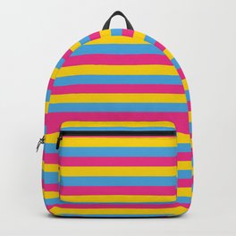 Pansexual flag designed in thin lines Backpack