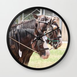 Clydesdales - Ready for Work Wall Clock