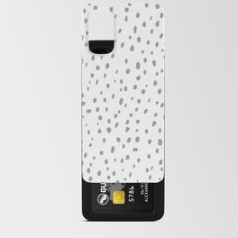 Speckle Polka Dot Dalmatian Pattern (gray/white) Android Card Case