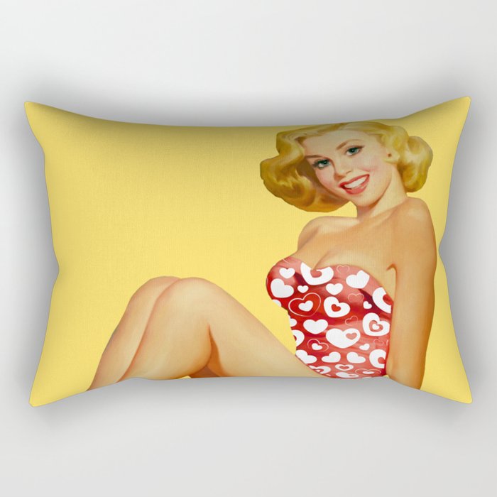 Daisy the Pin Up Girl Rectangular Pillow