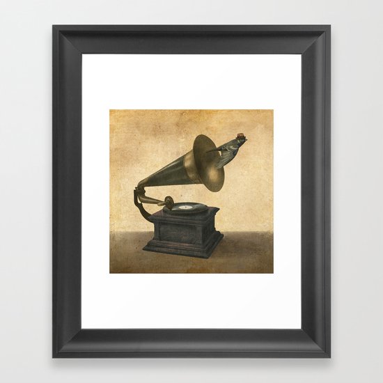 Vintage Songbird Framed Art Print