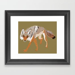 Totem Coyote Framed Art Print