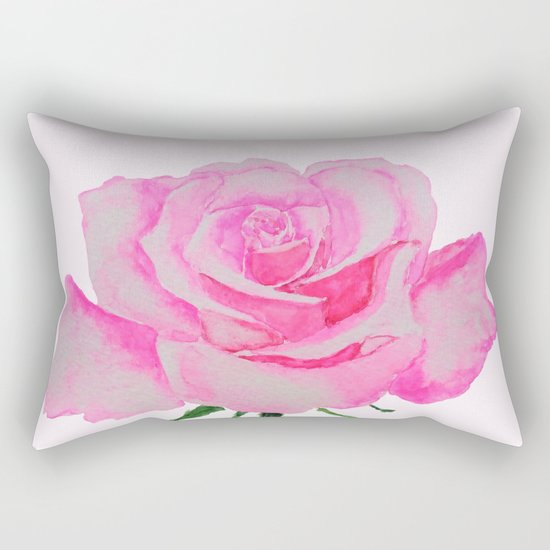 one pink rose Rectangular Pillow