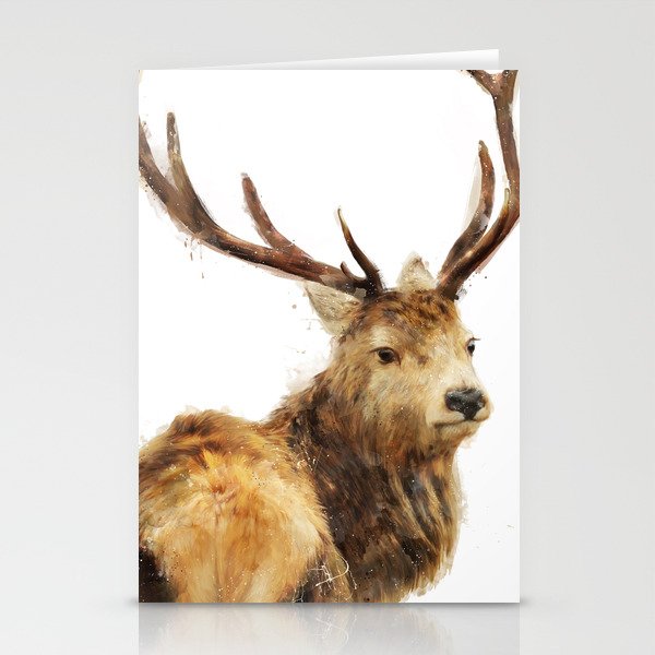 Winter Red Deer Stationery Cards