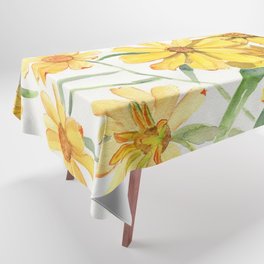 Sunny Flowers Perennial Tablecloth