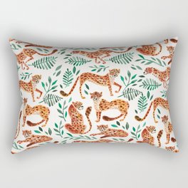 Cheetah Collection – Orange & Green Palette Rectangular Pillow