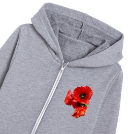 Poppy flower bouquet Kids Zip Hoodie