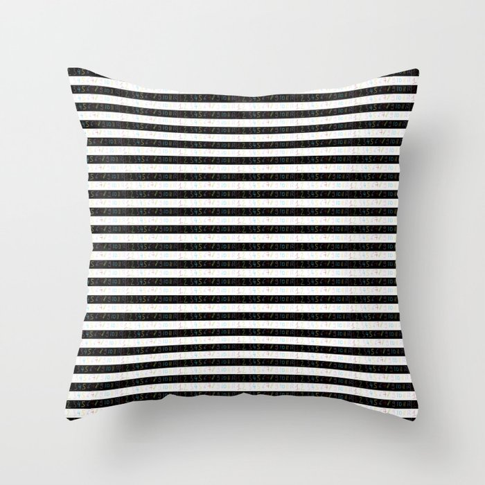 Number 3- count,math,arithmetic,calculation,digit,numerical,child,school Throw Pillow