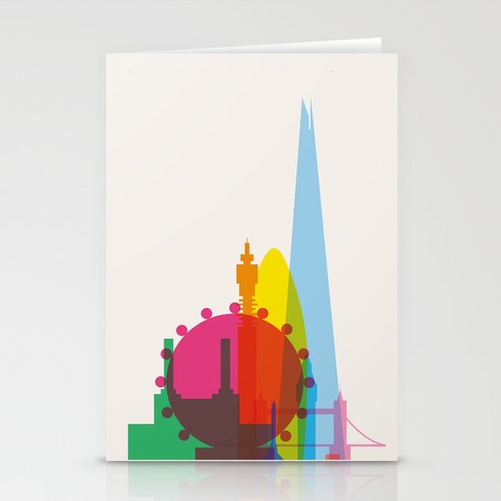Shapes of London. Accurate to scale Stationery Cards