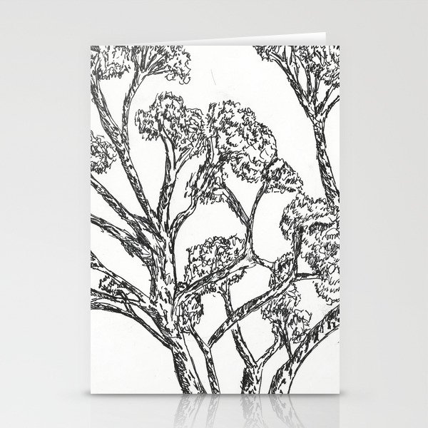 Black And White Rollerball Pen Tree Branches Drawing Stationery Cards By Rainbowchildcreation Society6