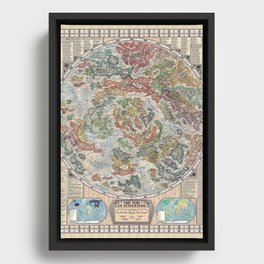 The Map of Literature || Map Books Literature Literary Fantasy Si-fi Thriller Mystery Framed Canvas