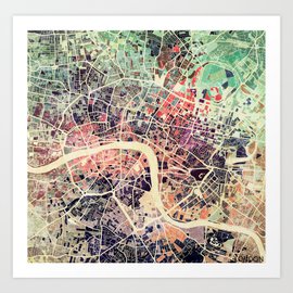 Art Prints by Map Map Maps | Society6