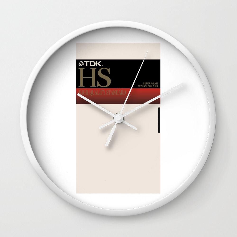 Tdk Hs Vhs Wall Clock By Ateliernab Society6