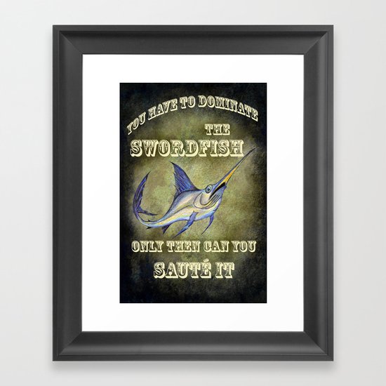 Swordfish sauté Framed Art Print