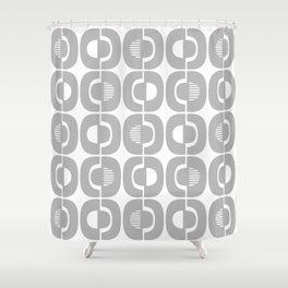 Retro Mid Century Modern Pattern 339 Gray Shower Curtain