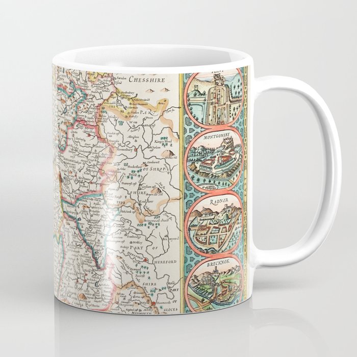 Vintage map of Wales Coffee Mug