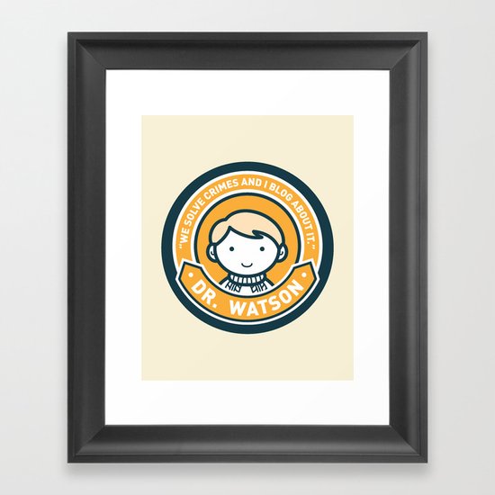Cute John Watson - Orange Framed Art Print