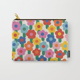 Summer Garden #5 Carry-All Pouch | Bold, 90S, Digital, Texture, Retro, 80S, Pattern, Vibrant, Drawing, Colored Pencil 