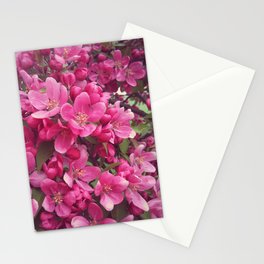 Pink crabapple in bloom Stationery Cards