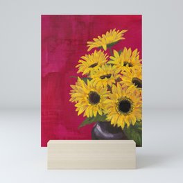 Timid Sunflowers Mini Art Print