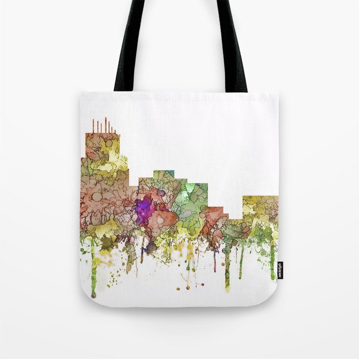 Durham Nc Skyline Faded Glory Tote Bag By Marlene Watson Art Crew Studio Society6