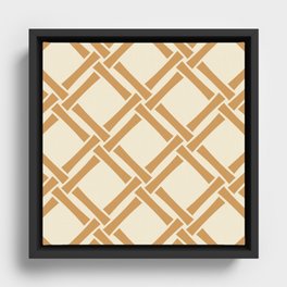 Classic Bamboo Trellis Pattern 557 Framed Canvas
