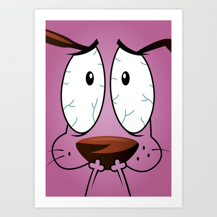 COURAGE THE COWARDLY DOG CARTOON sticker decal 4 x 5