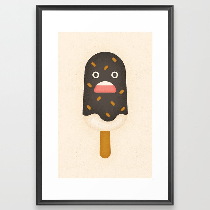 Chocolate Ice Cream Bar Framed Art Print