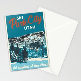 Park City Vintage Ski Poster Stationery Card