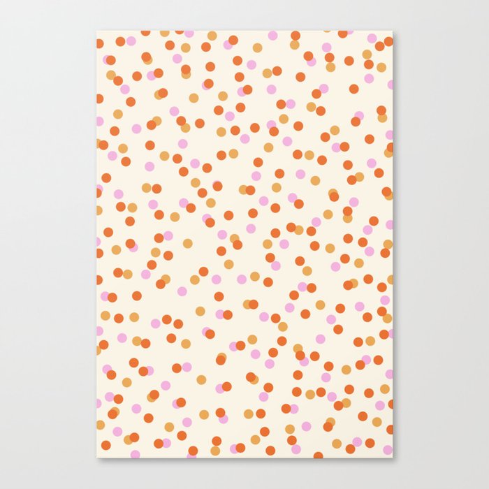 Party Dots Confetti Canvas Print
