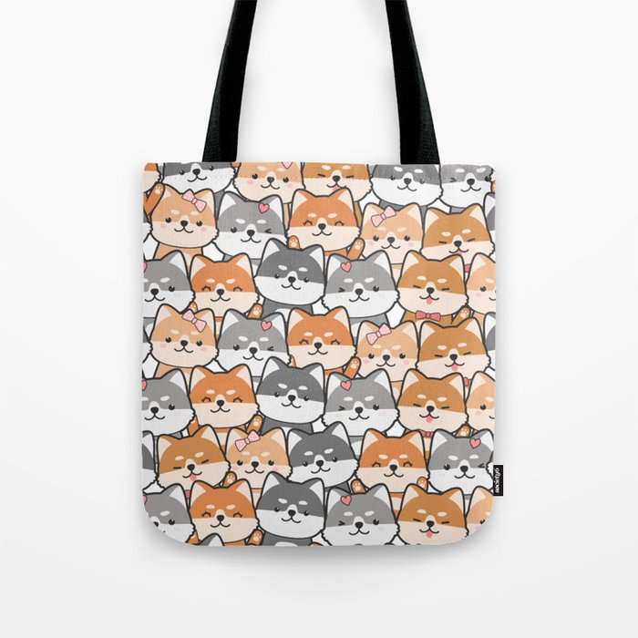 Cute shiba inu pattern Tote Bag