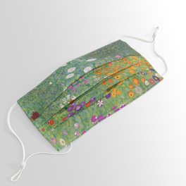 Gustav Klimt Flower Garden Floral Art Nouveau Face Mask