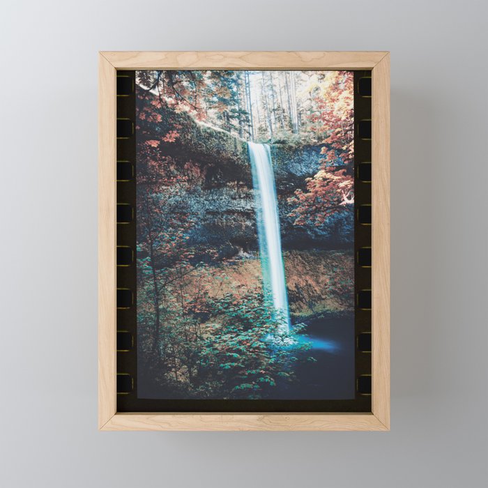 Waterfall Film Strip Framed Mini Art Print