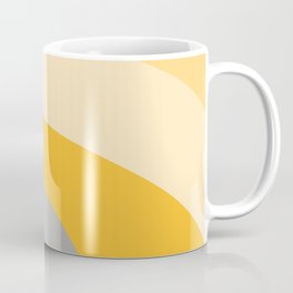 Retro Groovy Pattern in Grey, Yellow and Cream Mug