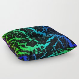 Cracked Space Lava - Rainbow YGCBP Floor Pillow