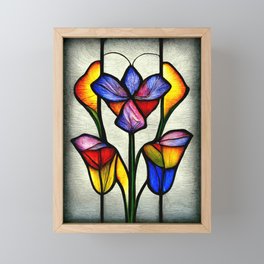 Stained Glass Flower #11 Framed Mini Art Print