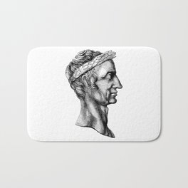 Julius Caesar Vintage Sketch Bath Mat | Roman, Leader, Julius, Politician, Ruler, General, Vintage, Empire, Emperor, Italian 