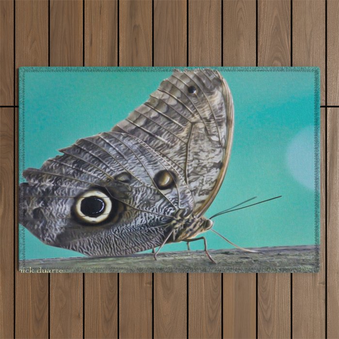 Owl Butterfly Outdoor Rug