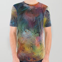 Colorful Brushstrokes All Over Graphic Tee