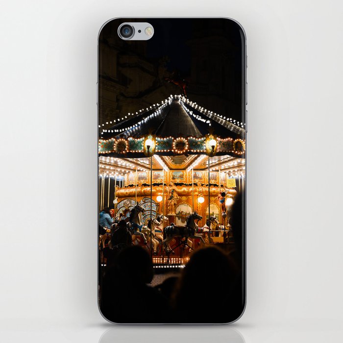 Carousel in Piazza Navona, Rome | Evening light | Travel photography | Italy Art Print iPhone Skin