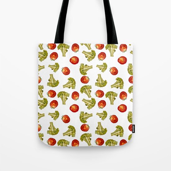 Broccoli and tomato Tote Bag