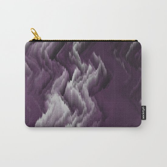 Purple, white, dark abstract. Carry-All Pouch